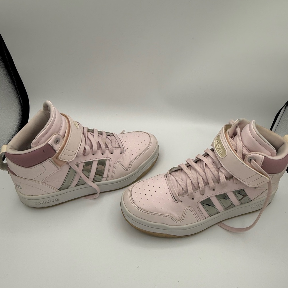 Adidas Women's Light Pink High-Top Sneakers